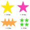 Neon Star Card Cutouts - Pack of 9