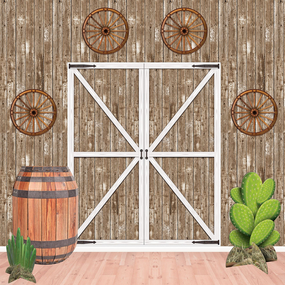 Wagon Wheel Cutouts Decorations - 43cm - Pack of 4