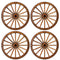 Wagon Wheel Cutouts Decorations - 43cm - Pack of 4