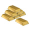 Plastic Gold Bars - 18cm - Pack of 6