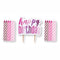 Birthday Glitz Pink Happy Birthday Candle Set - 8cm - Pack of 13