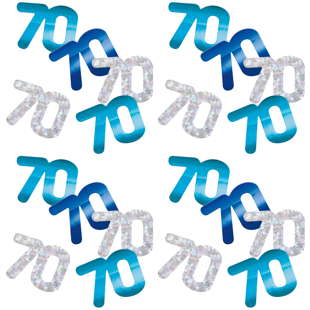 Birthday Glitz Blue 70th Confetti - 14g