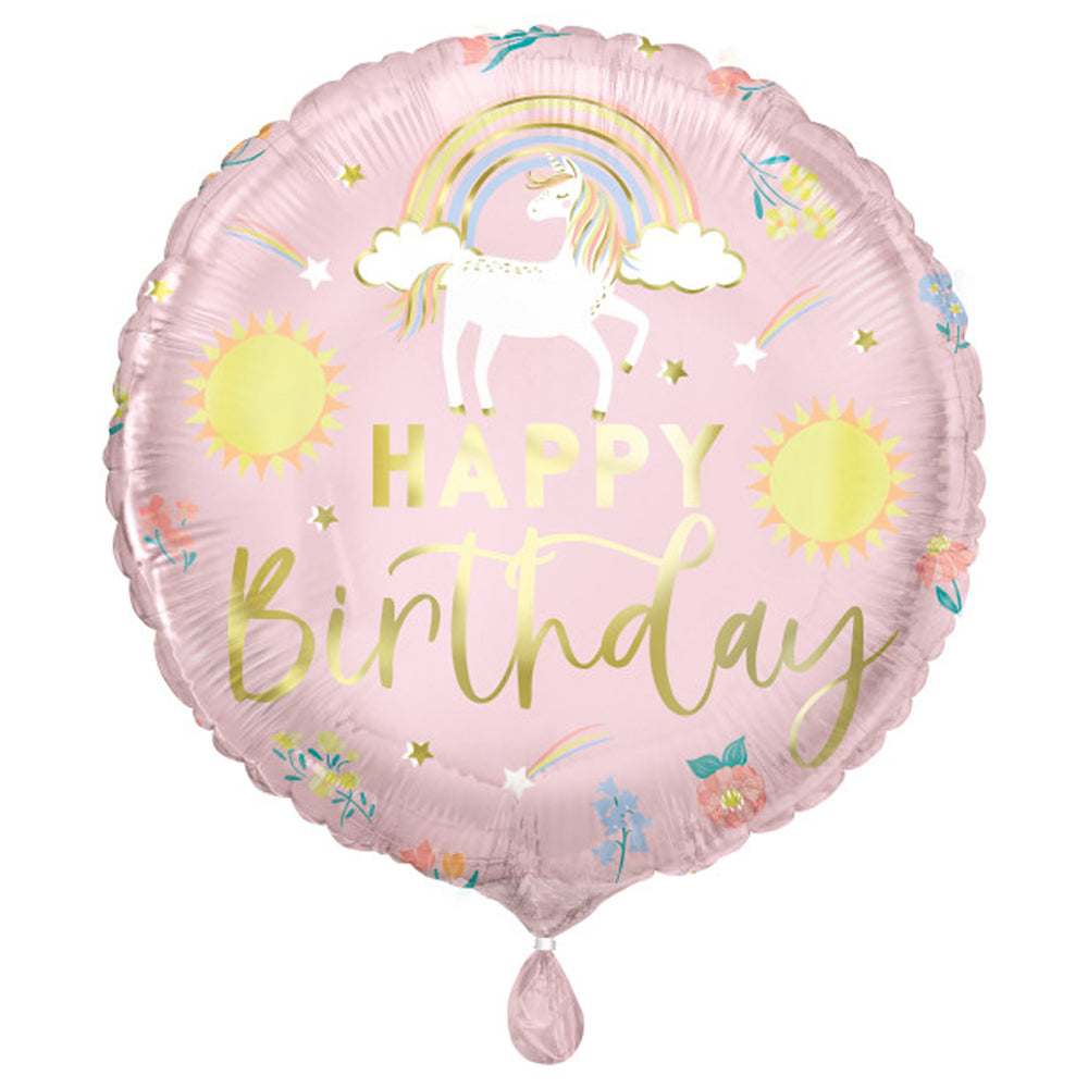 Unicorn Happy Birthday Foil Balloon - 18"