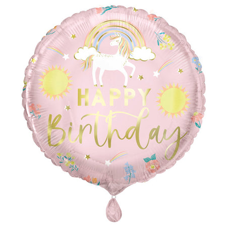 Unicorn Happy Birthday Foil Balloon - 18