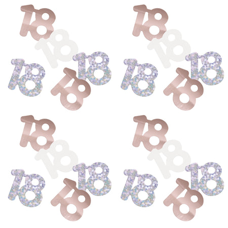 Birthday Glitz Rose Gold 18th Confetti - 14g