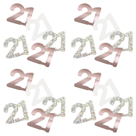 Birthday Glitz Rose Gold 21st Confetti - 14g