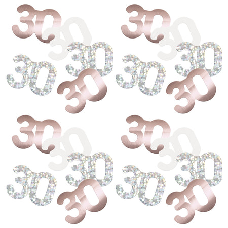 Birthday Glitz Rose Gold 30th Confetti - 14g