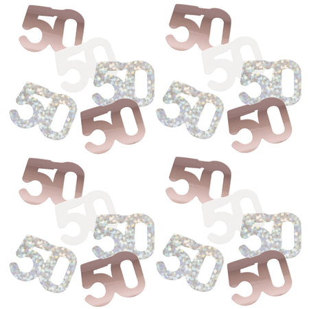 Birthday Glitz Rose Gold 50th Confetti - 14g