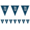 Birthday Glitz Blue 70th Flag Bunting - 2.7m