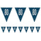 Birthday Glitz Blue 80th Flag Bunting - 2.7m