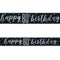 Birthday Glitz Black & Silver Happy 80th Birthday Foil Banner - 2.7m