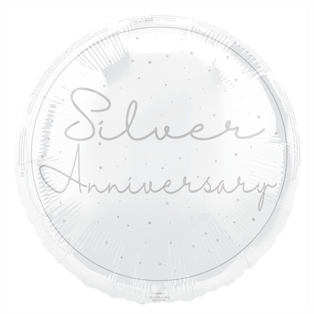 Silver Anniversary Foil Balloon - 18"