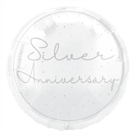 Silver Anniversary Foil Balloon - 18