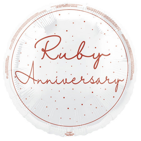 Ruby Anniversary Foil Balloon - 18