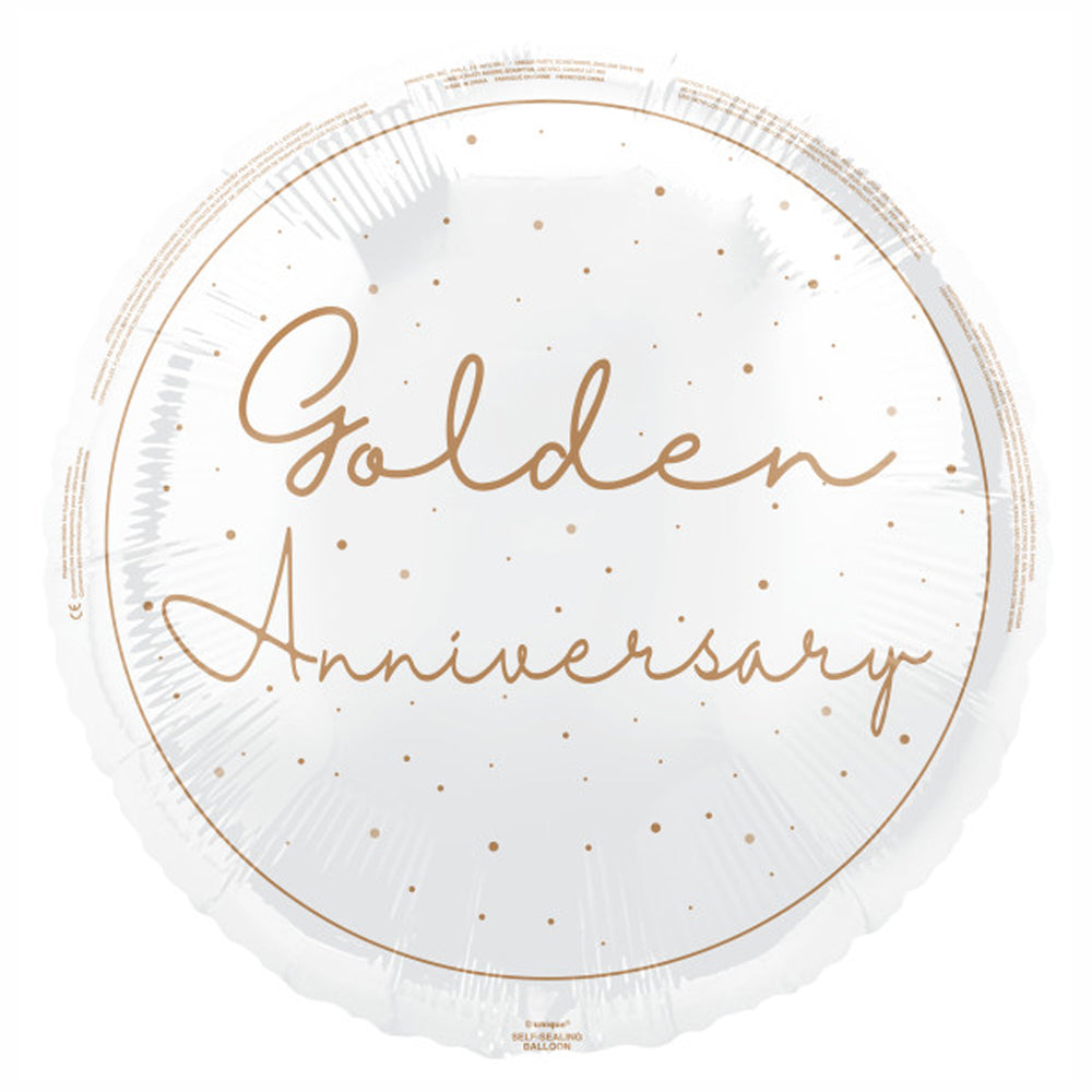 Golden Anniversary Foil Balloon - 18"