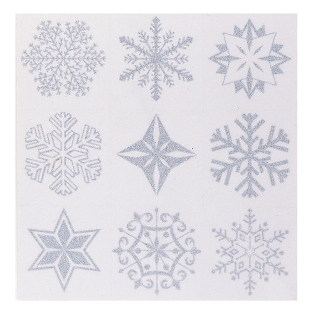 Snowflake Glitter Window Decorations - Sheet of 9