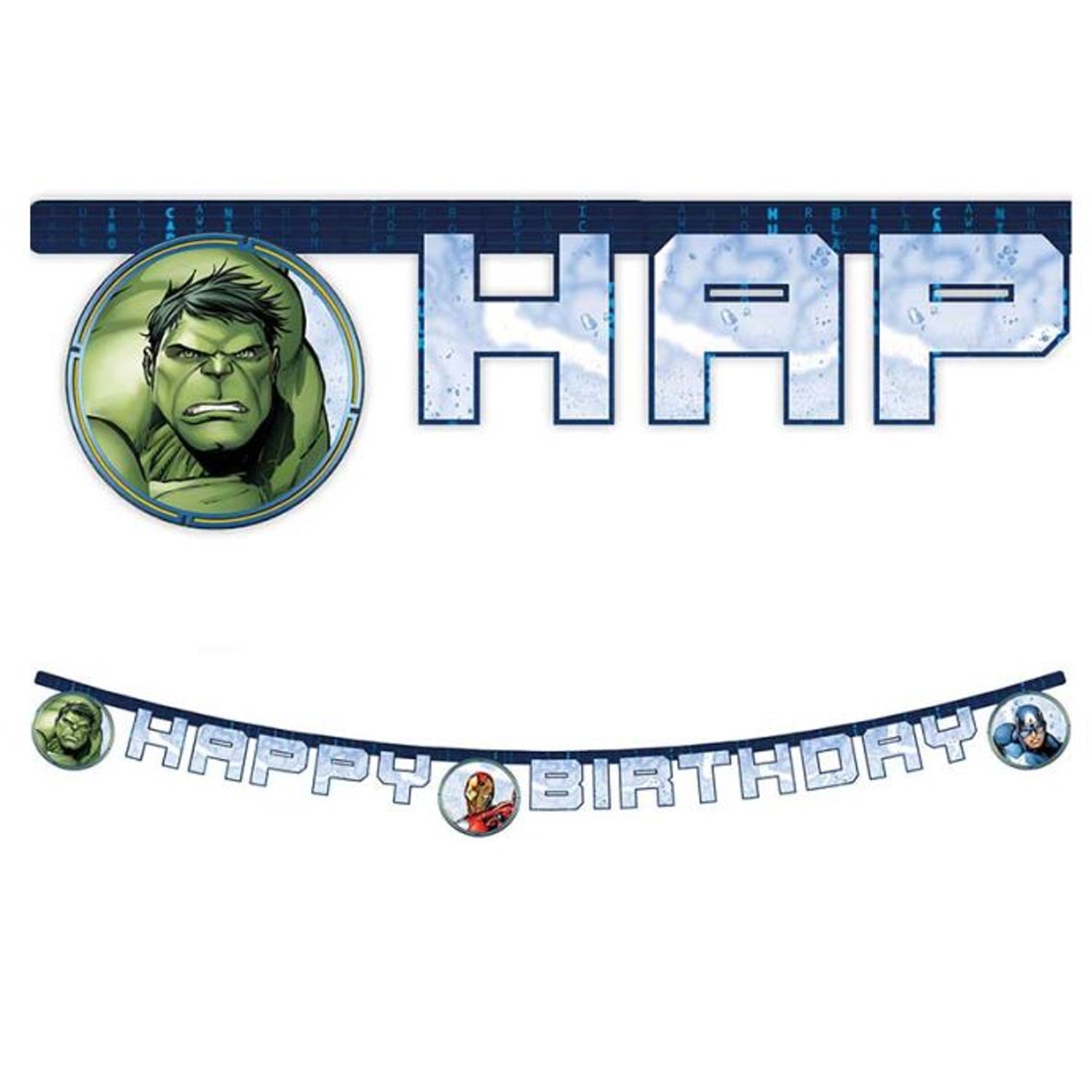 Avengers Infinity Stones Happy Birthday Card Banner - 2m