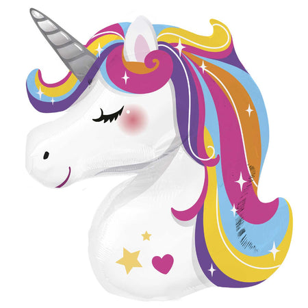 Giant Rainbow Unicorn Supershape Foil Balloon - 33