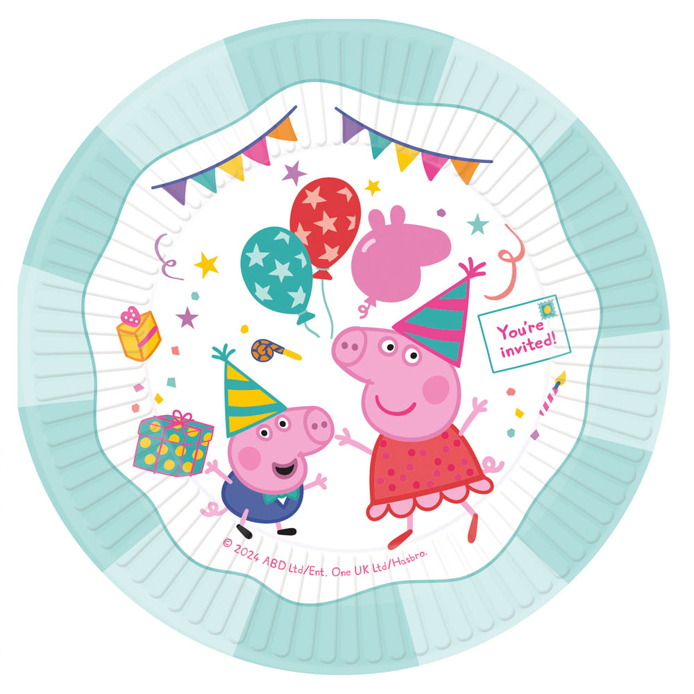 Peppa Pig Paper Plates - 23cm - Pack of 8