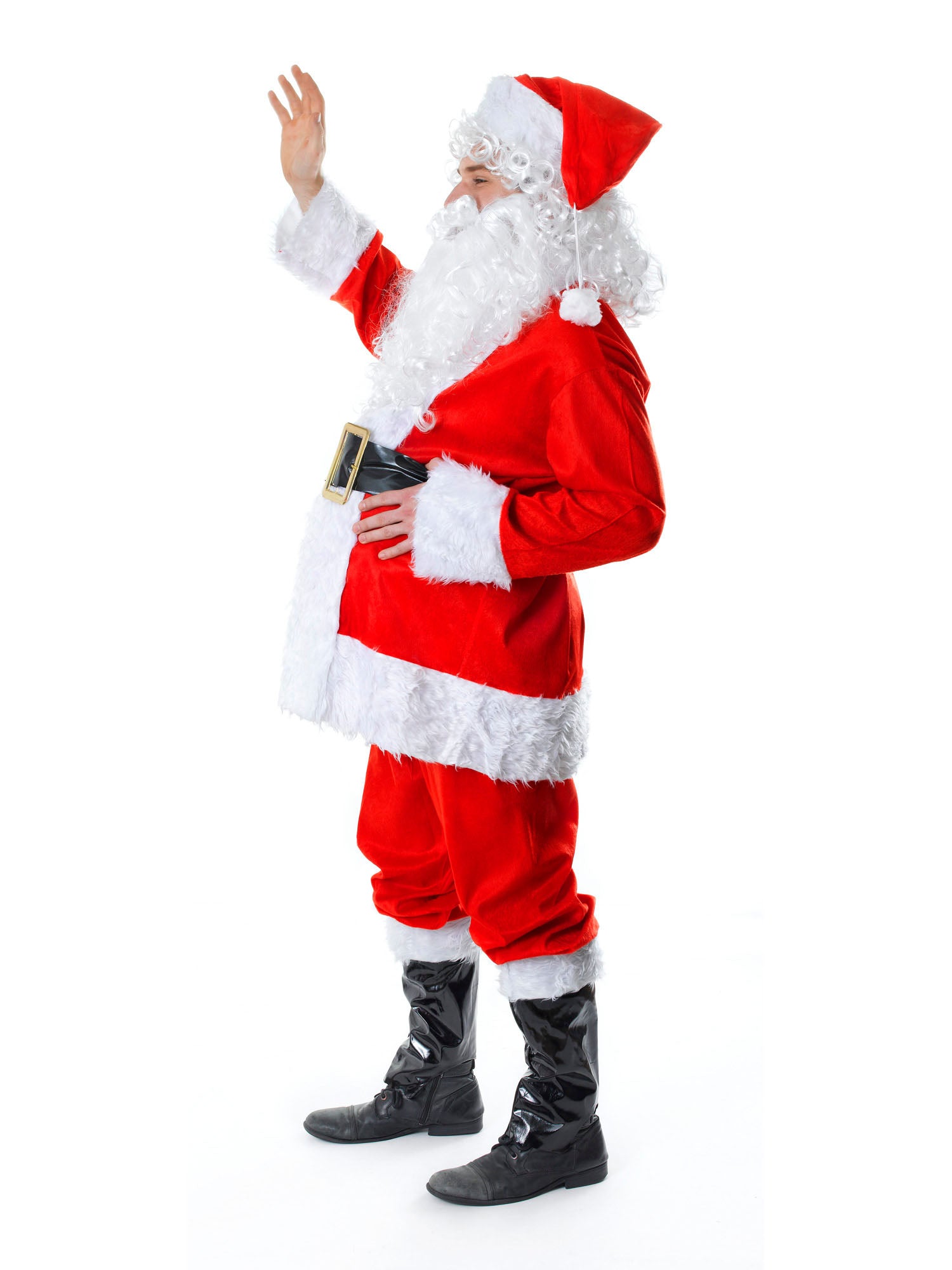 High Quality Fur Trim Santa Costume