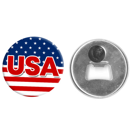 American USA Bottle Opener Keyring - 58mm