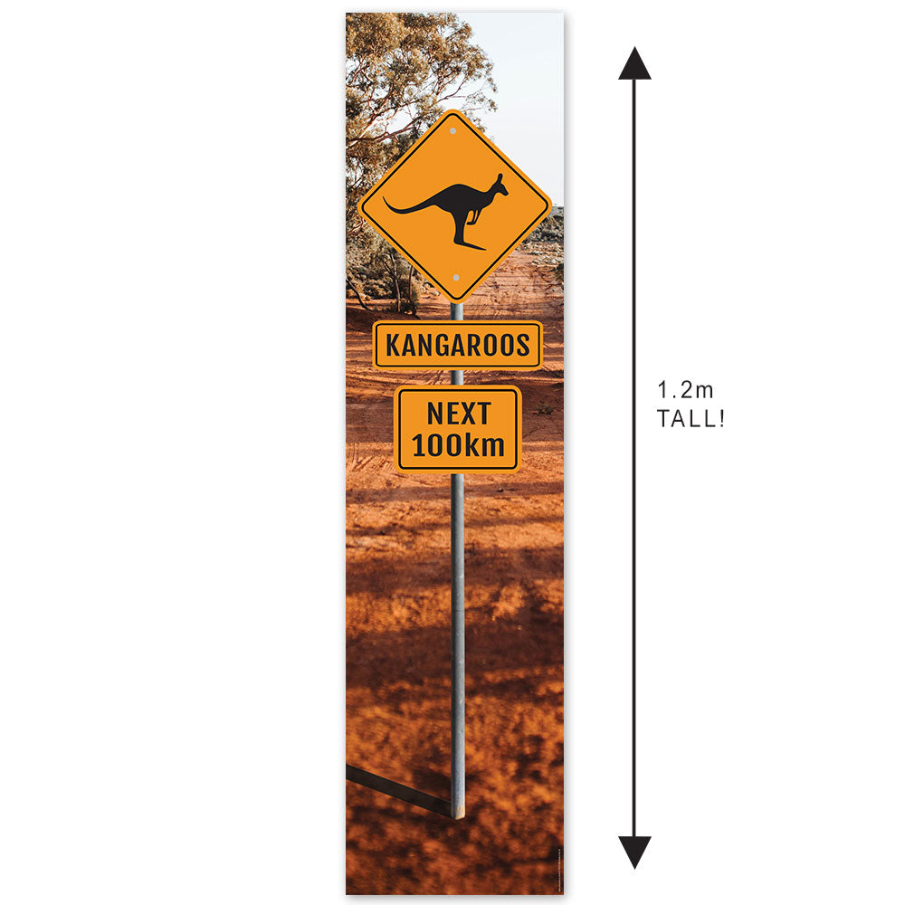 Kangaroo Sign Portrait Banner - 30cm x 120cm