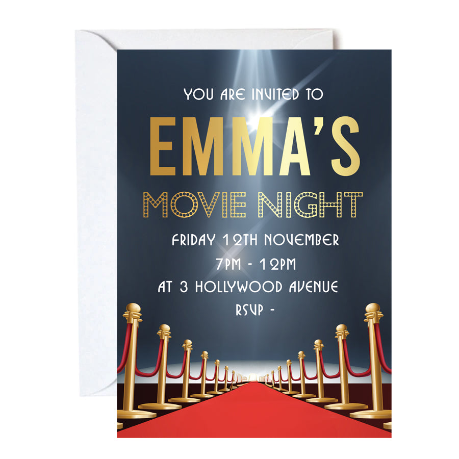 Awards Night Personalised Invitations - Pack of 16