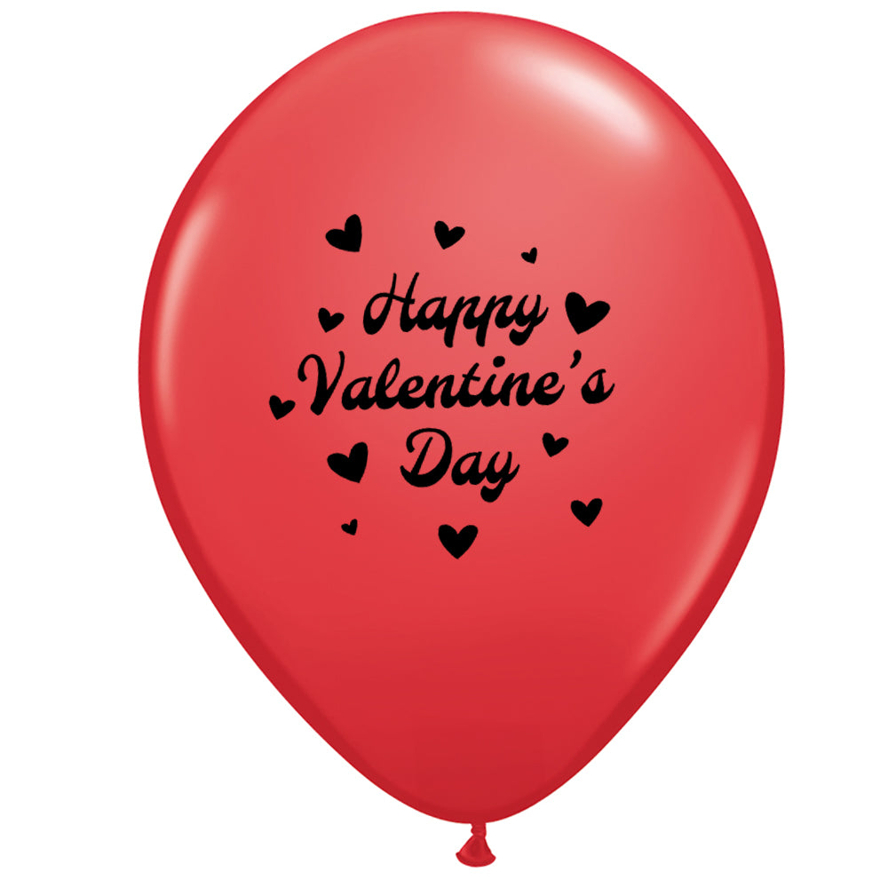 Happy Valentine's Day Red Latex Balloons - 10" - Pack of 10