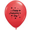 Happy Valentine's Day Red Latex Balloons - 10