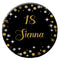 Personalised Birthday Sparkle Gold Badge - 58mm - Each