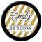 Personalised Black & Gold Badge - 58mm - Each