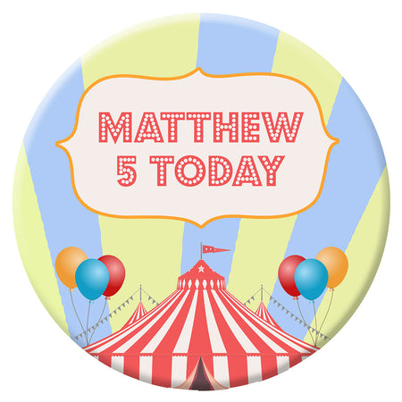 Personalised Circus Badge - 58mm - Each