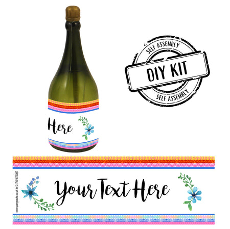 Personalised Champagne Bubbles - Boho Festival - Pack of 16