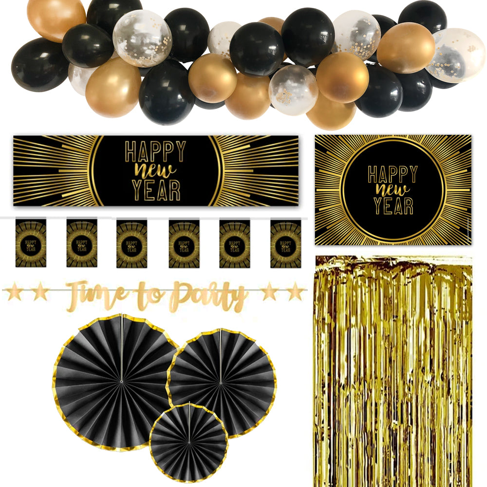 New Years Eve Gold Decoration Pack