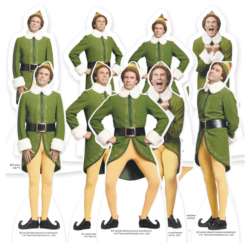 Buddy The Elf Christmas Tabletop Mini Cutout Decorations - Pack of 10