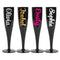 Black Personalised Name Champagne & Prosecco Flute Glass - Choose Your Text Colour - 175ml - Each