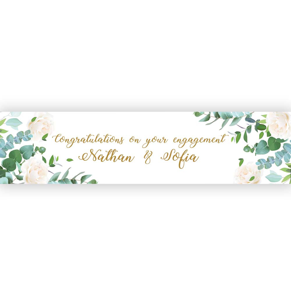 Botanical Foliage Personalised Banner - 1.2m | Party Packs