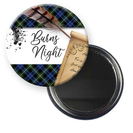 Burns Night Scroll Pocket Mirror - 58mm - Each