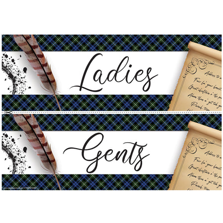 Burns Night Scroll Toilet Signs - Ladies & Gents