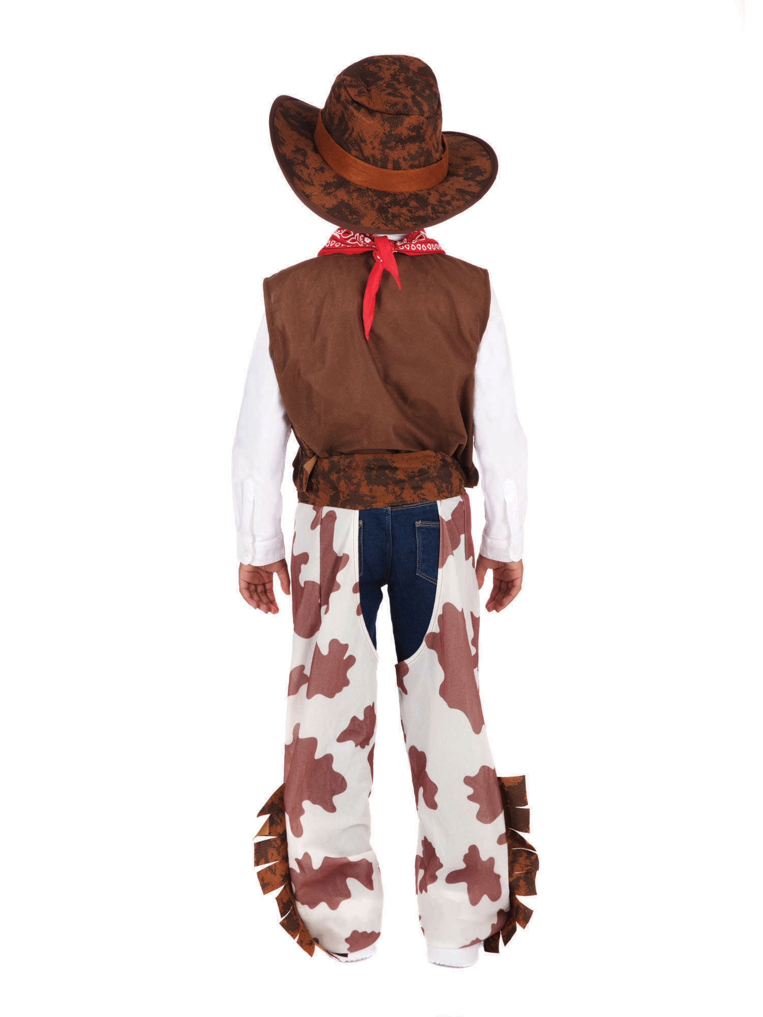 Cowboy Costume With Cowprint Chaps