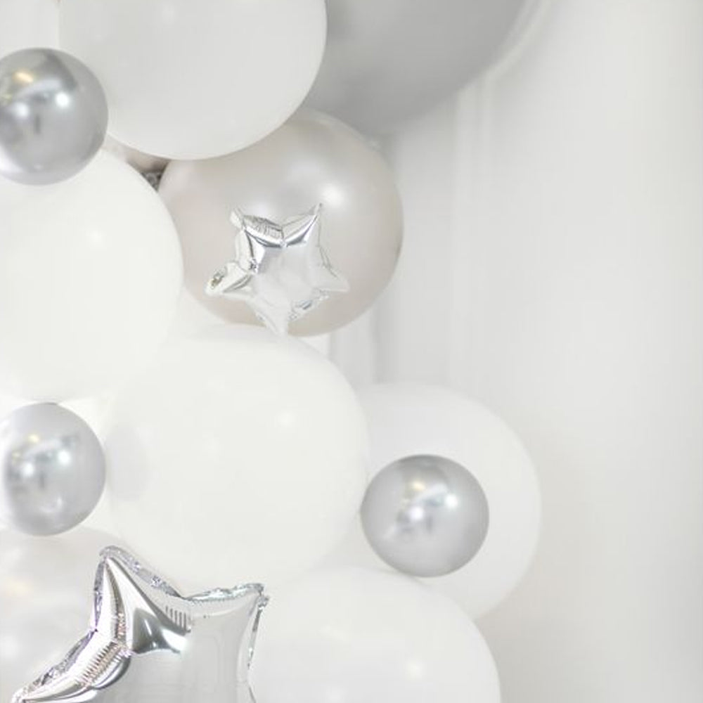 Silver Metallic Mini Latex Balloons - 5" - Pack of 10