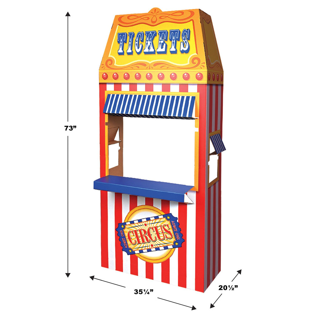 3D Circus Ticket Booth Prop Decoration - 1.82m