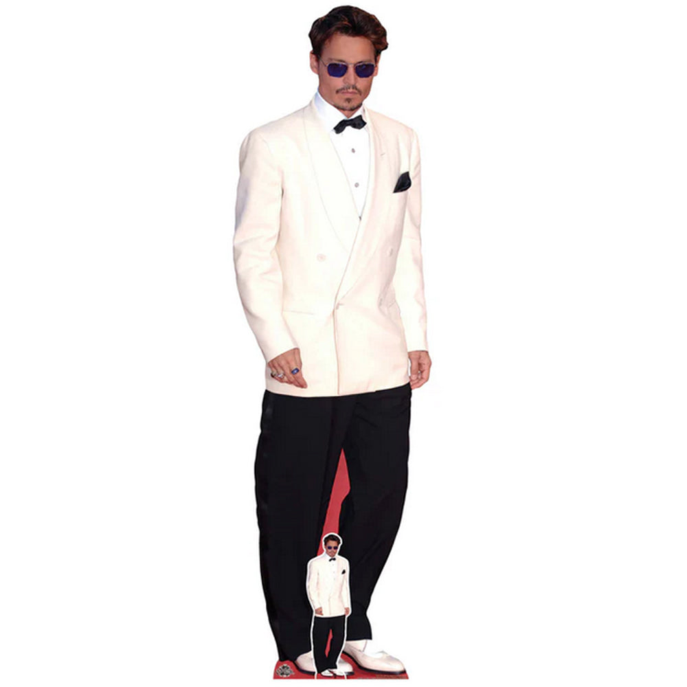 Johnny Depp in White Jacket Lifesize Cardboard Cutout - 1.83m