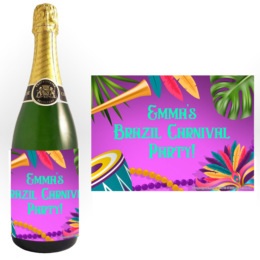 Carnival Personalised Drink Bottle Labels | Party Packs