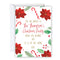 Christmas Holly & Poinsettia Personalised Invitations - Pack of 16