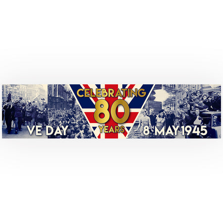 VE Day 80th Anniversary Banner Decoration - 1.2m