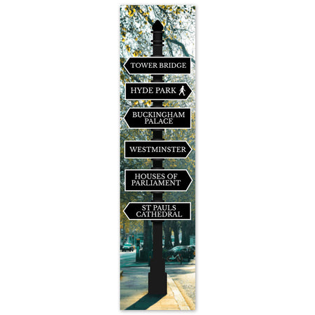 London Sign Post Portrait Banner - 120cm x 30cm