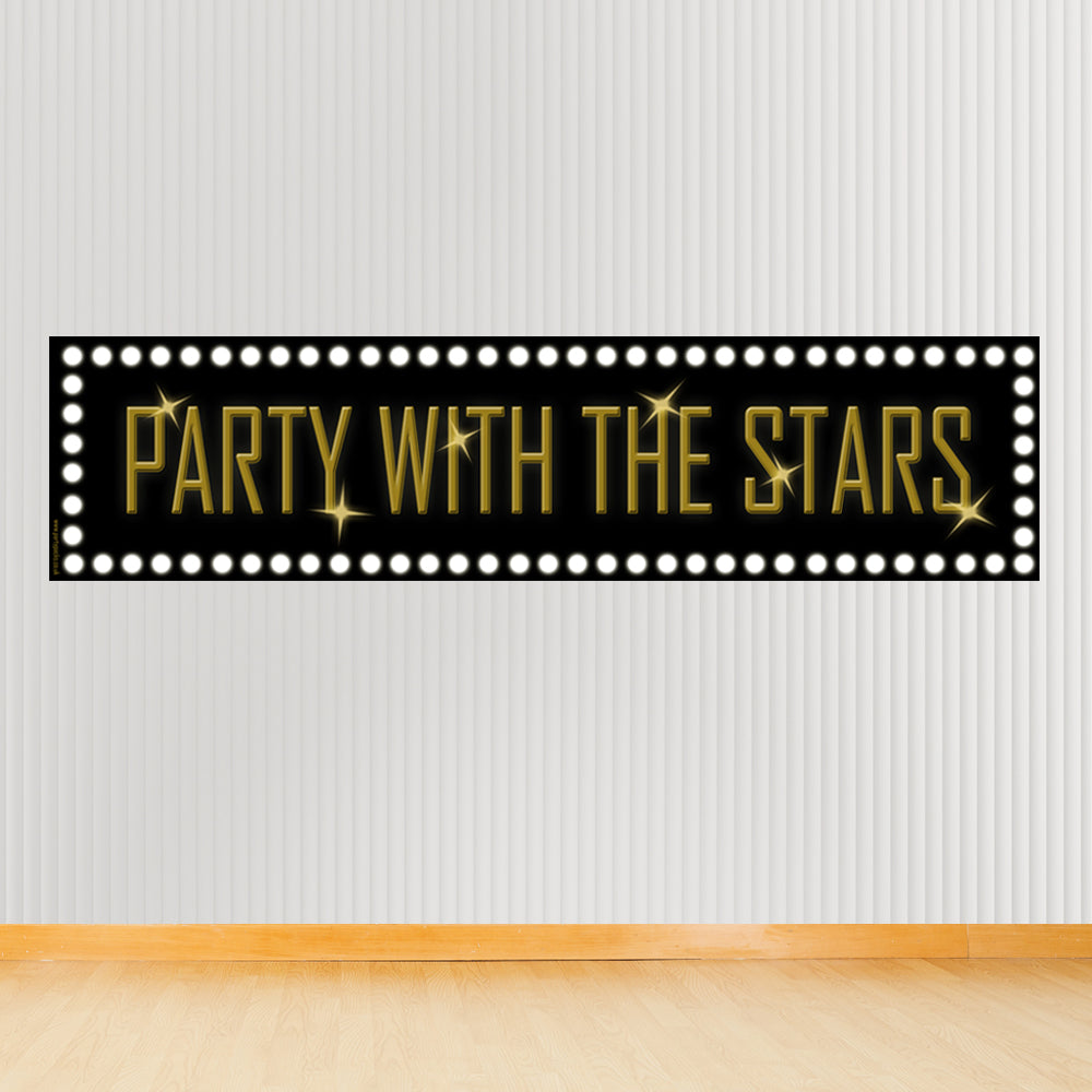 Party With The Stars Banner 120cm x 30cm