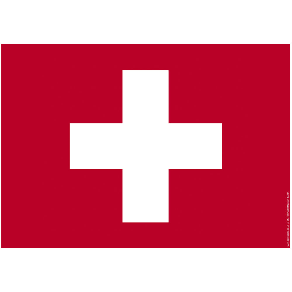 Switzerland Flag Swiss Poster Decoration - A3