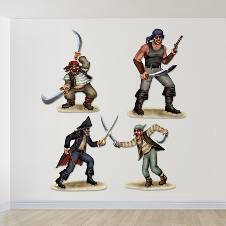 Pirate & Duelling Bandit Wall Decorations - 1.2m